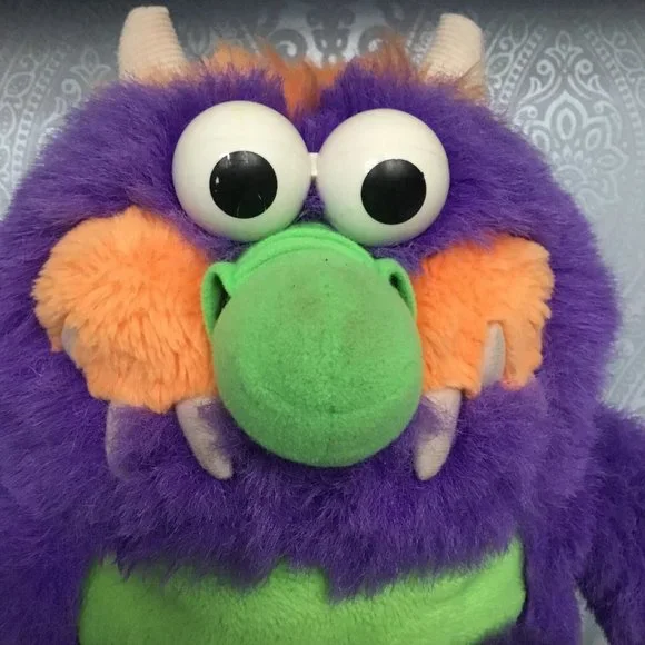 rare European vintage My Pet monster plush toy purple stuffed animal retro - Picture 4 of 12